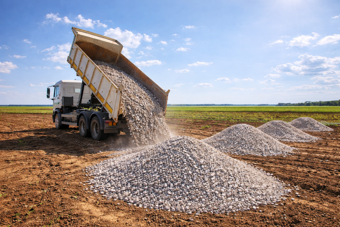 A mezőgazdasági területeken szétterített zúzott kő jelentős mennyiségű CO₂-t vonhat ki a légkörből