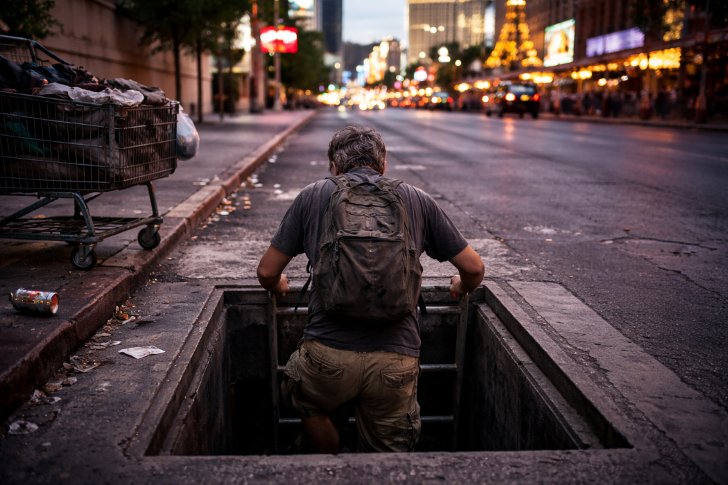 Az alagutak mélyén: miért választják egyre többen Las Vegas föld alatti menedékét?