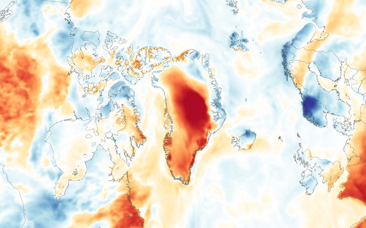 eső hó jég Grönland globális felmelegedés klímaváltozás
